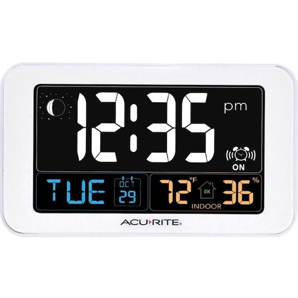 Acurite Intelli-Time Alarm Clock, w/Indoor Temp 13040CA - main
