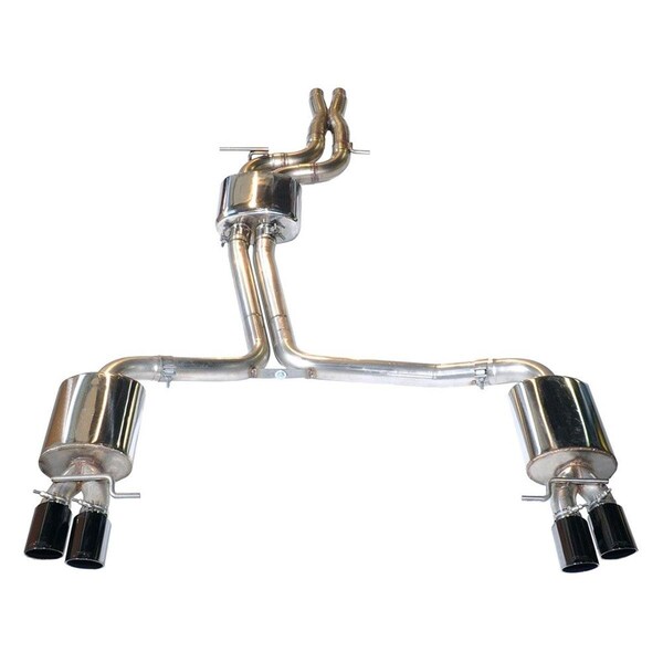 Superjock 102 mm Touring Edition Exhaust System Silver Tips for Audi B8.5 S4 3.0T - Chrome SU1485030 - main