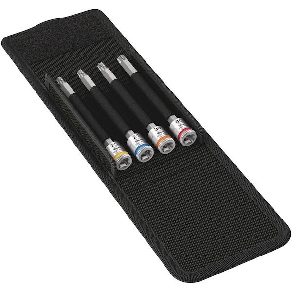 Wera 8767 A TORX HF 1 Zyklop bit socket set with holding function, 1/4 in drive, 4 pieces 5003375001 - main