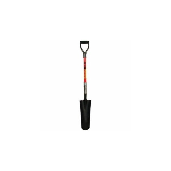 Razor-Back Drain Spade, 16 in L x 4.75 in W Round Blade, 30 in Fiberglass Poly D-Grip Handle 760-47604 - main