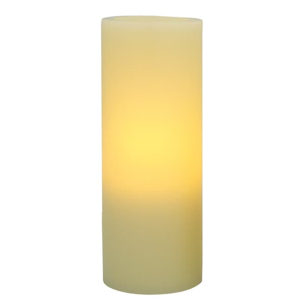 Homeroots 5" Ivory Flameless Pillar Candle 485136 - main