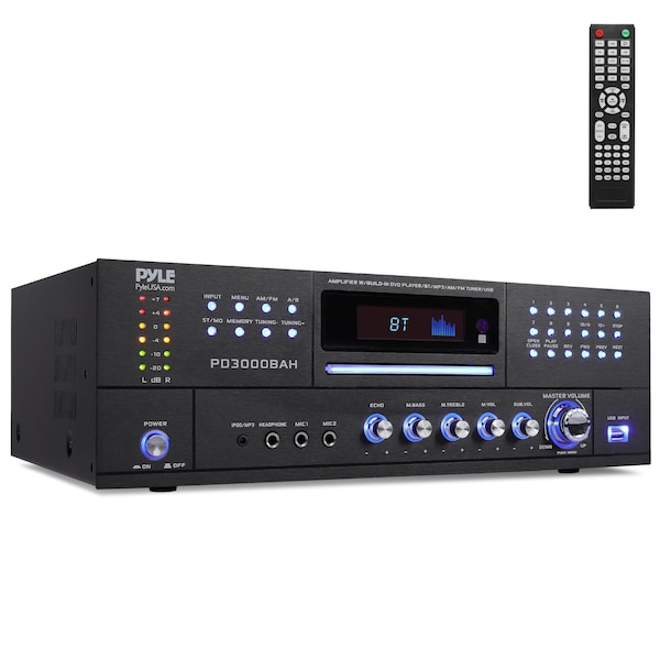 Pyle 3000W 4-Channel Wireless Bluetooth Amplifier PD3000BAH - main
