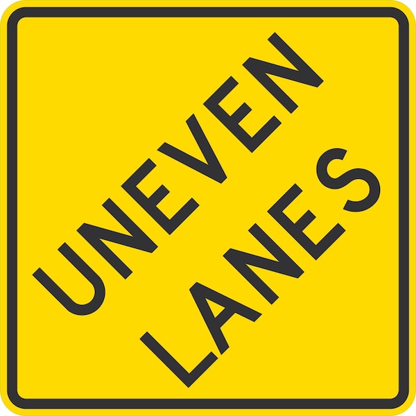 Lyle W8-11, Uneven Lanes, 30x30, High Intensity Prismatic, Yellow G-15353-HI_30x30 - main