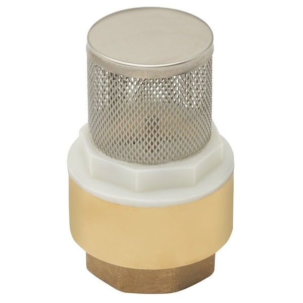 Westlake Pipe & Fittings 06-5134 Foot Valve with Strainer, 1 in Connection, FIP, Brass Body 101-325NL - main