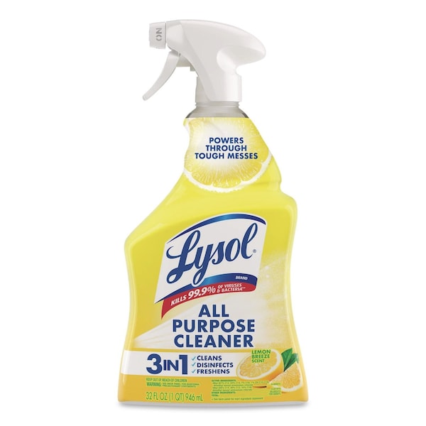 Lysol Cleaners & Detergents, Spray Bottle, 32 oz, Lemon Breeze 19200-75352 - main