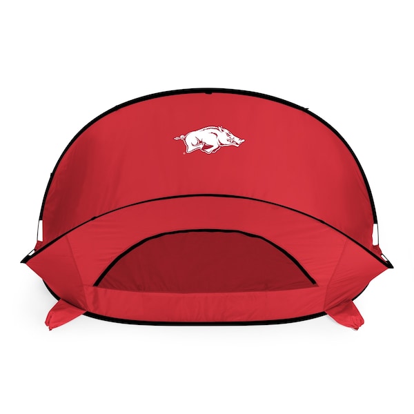 Picnic Time Family Of Brands NCAA Arkansas Razorbacks Manta Portable Beach Tent - Pop Up Tent - Beach Sun Shelter Pop Up, Red 113-00-100-034-0 - main