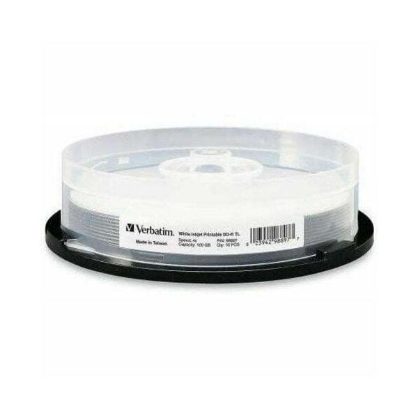 Verbatim BDXL 100GB 4X White Inkjet Printable, Hub Printable - 10pk Spindle 98897 - main