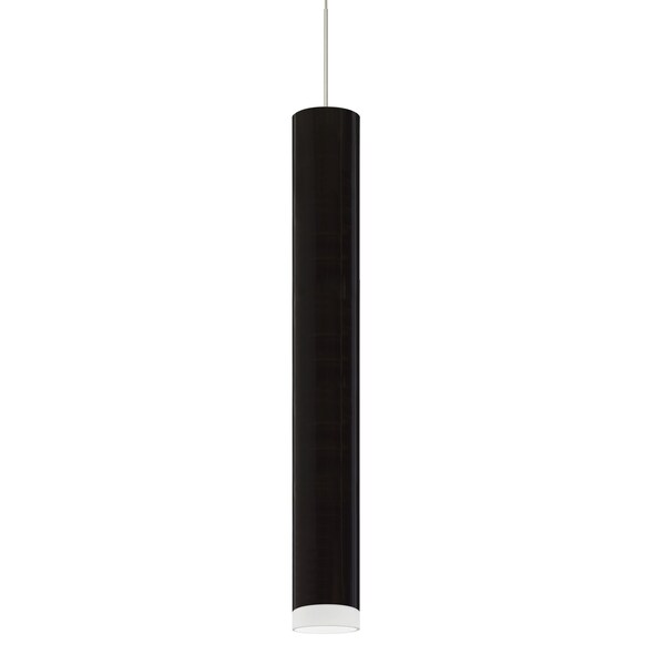 Besa Lighting Cafe 18 Cord Pendant, Black/Frost, Satin Nickel Finish, 1x9W LED 1XT-CAFE18BF-LED-SN - main