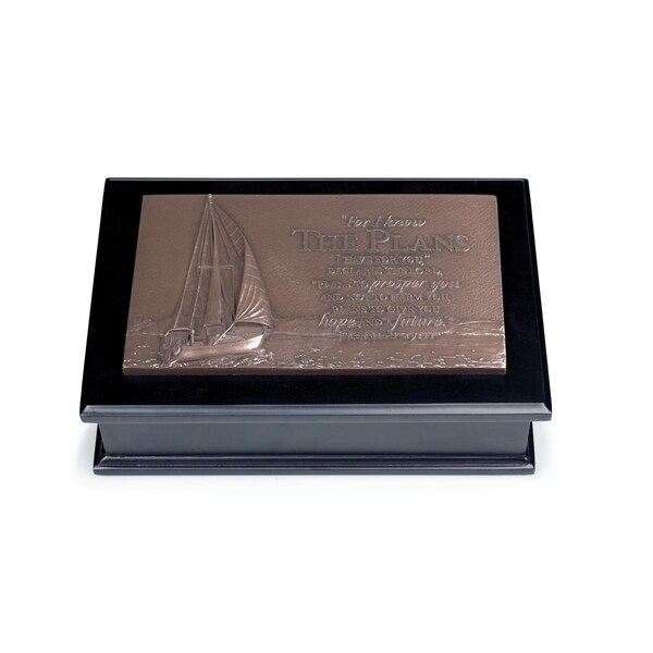 Lighthouse Christian Products Sculpture - Moments of Faith-Sailboat Journey-Box - No. 23007 89375 - main