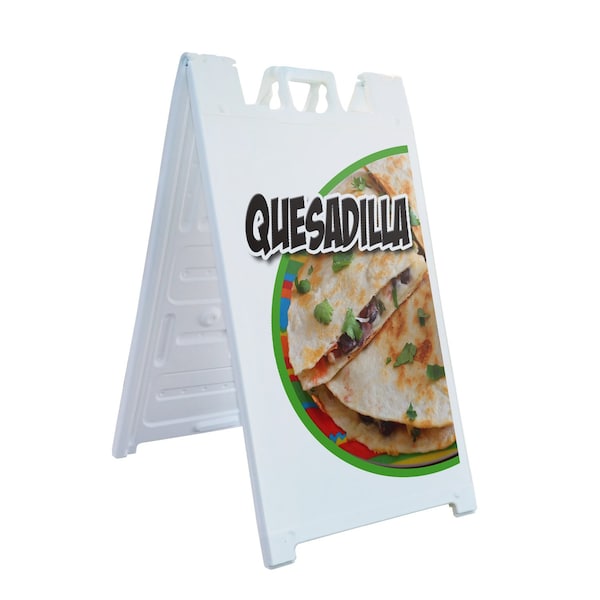 Signmission Quesadilla, A-Frame & 2 Decals Installed, Heavy-Duty Plastic Frame SBHD-D-2436-Quesadilla - main