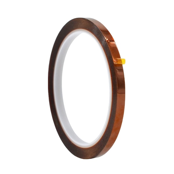 Wod Tape Kapton Tape for 3D Printers Will Thermoset, No Residue: 3/8in x 36yds, 96PK WOD PKT1-00375-96-36-AMB - main