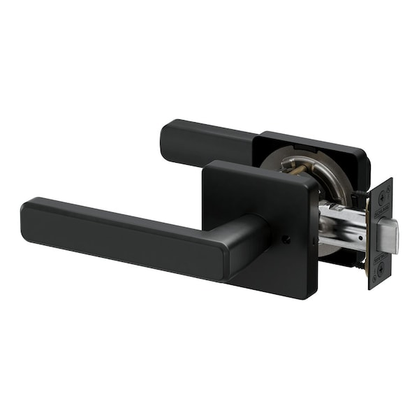 Schlage Grade 2 Bath/Bedroom Privacy Tubular Lock, Non-Keyed, Playa Lever, D Rose, Matte Black Finish PT40 PLAD 622 - main