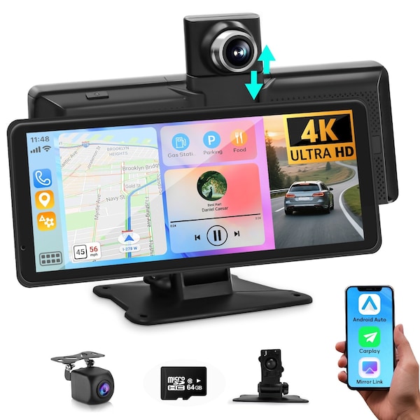 Wrightmaster 8.1 in HD Touch Car Stereo, with CarPlay, Android Auto, Mirror Link, GPS Navigation, Dual Cameras ZR-SS8.1inch - main