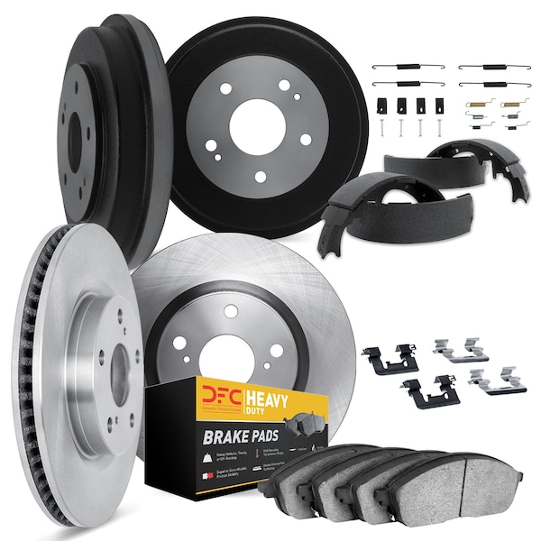 Dynamic Friction Co DFC Brake Rotor- Heavy Duty Brake Pad includes Hardware 6214-47130 - main