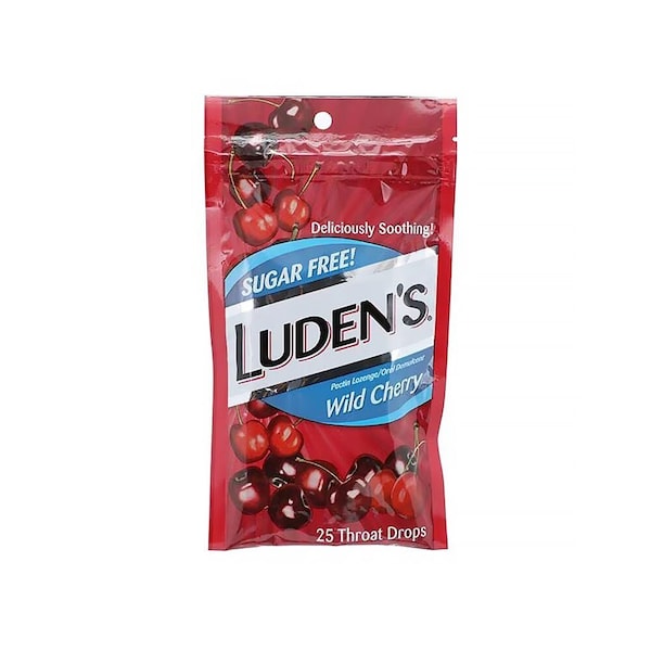 Ludens Sore Throat Drops Wild Cherry Sugar Free, 25PK 1336110 - main