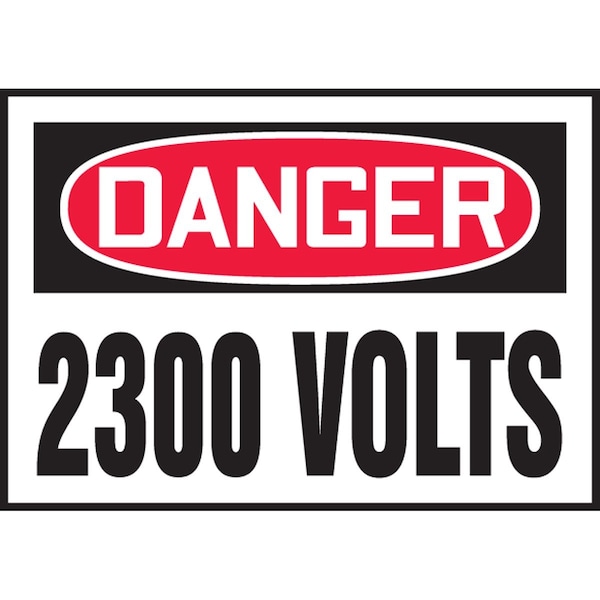 Accuform OSHA DANGER SAFETY LABEL 2300 VOLTS LELC166XVE - main