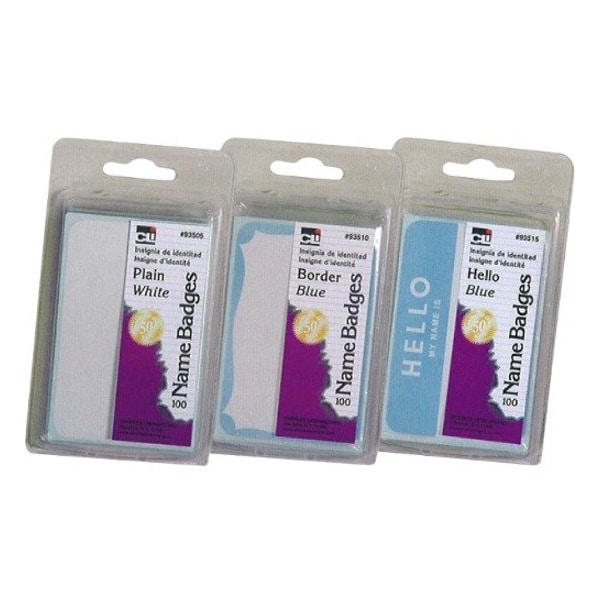 Charles Leonard Self-Adhesive Name Badges, Hello, Blue, PK1200 93515 - main
