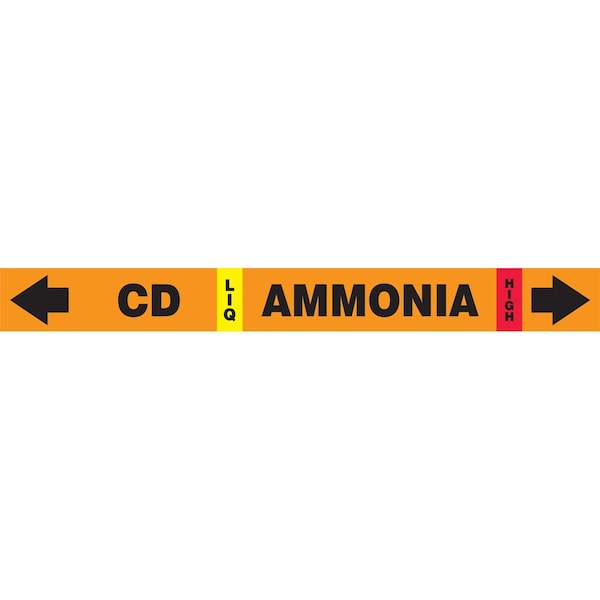 Accuform IIAR SELFSTICK AMMONIA PIPE MARKER RAK101T - main