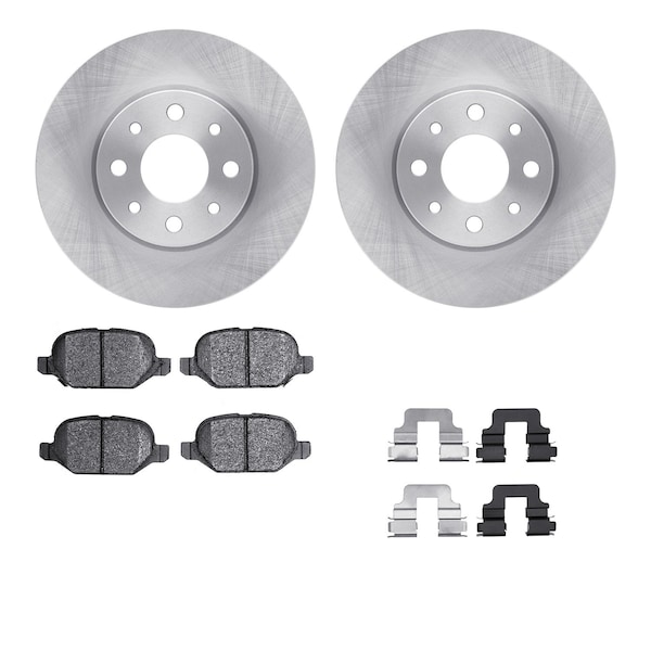 Dynamic Friction Co DFC Rotors with EURO 5000 Ceramic Brake Pads includes Hardware 6612-07019 - main
