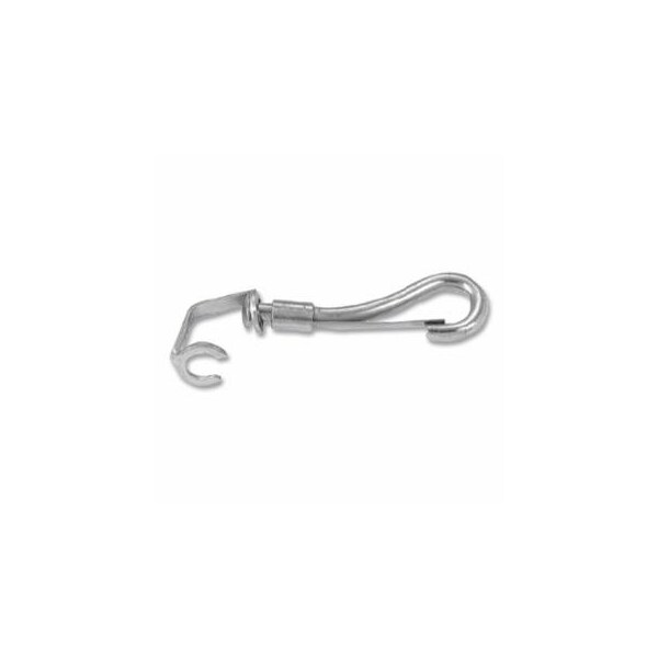 Campbell Snap Hook, Malleable Iron and Steel, Swiveling Open Eye Spring, 1/4 in Hook Opening, 2-7/8 in L, 193-T7607306 - main