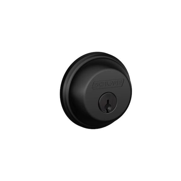 Schlage Schlage Matte Black Metal Single Cylinder Deadbolt B60 G 622 - main