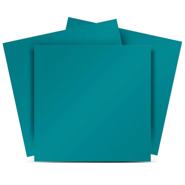 Homeroots 8" x 8" Blue Vinyl Arabesque Peel And Stick Removable Tiles 632696 - main