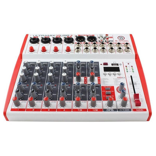 Blastking 12 Channel Analog Stereo Mixing Console ULTRAMIX-12USBII - main