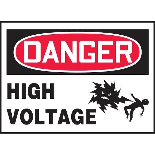 Accuform OSHA DANGER SAFETY LABEL HIGH LELC027VSP - main