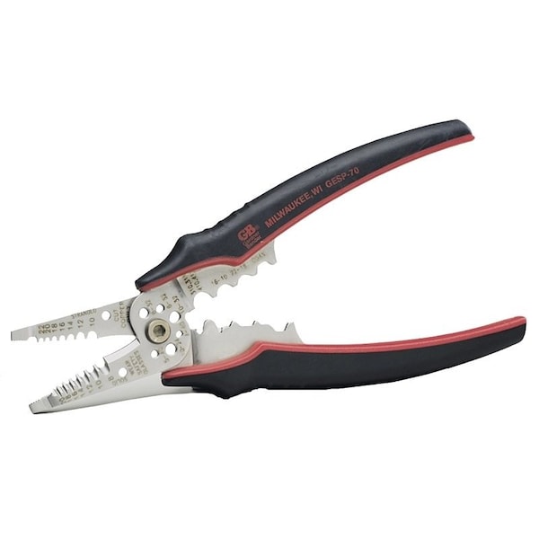 Gardner Bender Wire Stripper, 10 to 22 AWG Wire, 8 to 20 AWG Solid, 10 to 22 AWG Stranded Stripping, 814 in OAL GESP-70 - main