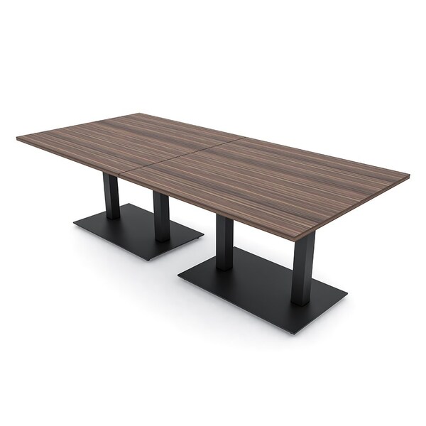Skutchi Designs Rectangle Conference Table With Power Unit, 48 in W, 96 in L, Brown HAR-REC-48X96-DOU.BK-H3041-NA - main