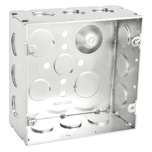 Southwire Electrical Box, 42 cu in, Junction Box Type, Steel, Square Shape 72171-1/2W - main