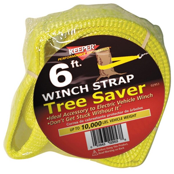 Keeper 02953 3 in. x 6 ft. Tree Saver Winch Strap 169170 - main