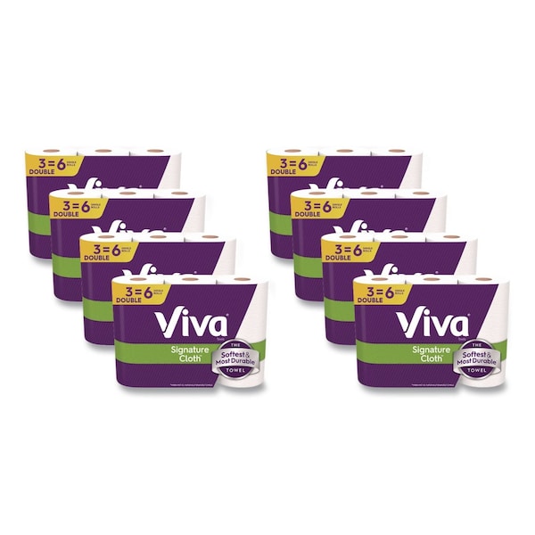 Viva Signature Cloth Perforated Roll Paper Towels, 1 Ply, 86 Sheets, 79 ft, White, 24 PK 56530 - main