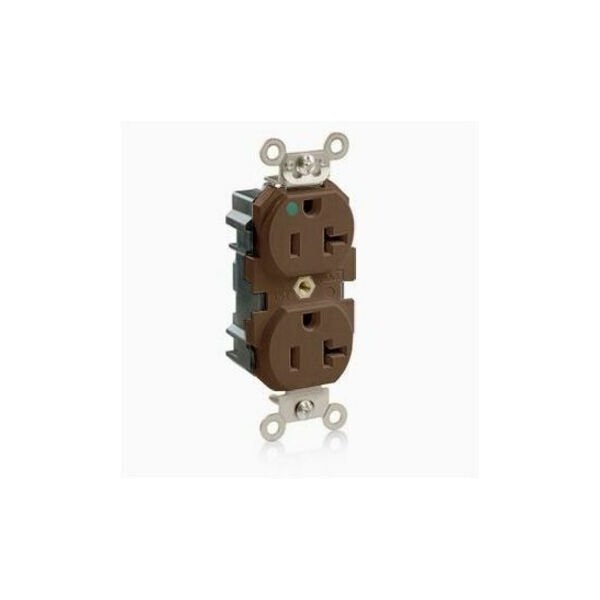 Leviton Lev-Lok Hospital Grade Tamper-Resistant Duplex Receptacle, 20 Amp, 125 Volt MT830 - main