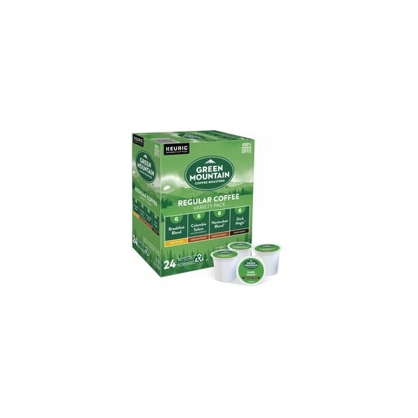 Green Mountain Coffee Roasters K-Cup Regular Coffee Variety Pack, Compatible with Keurig Brewer, Light/Medium/Dark, K-Cup, 24, 4PK 5000374159 - main