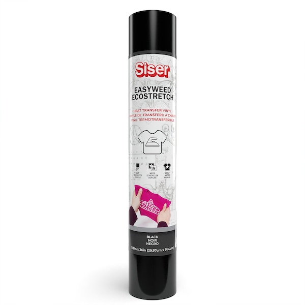 Siser Easyweed Ecostretch HTV Heat Transfer Vinyl, 36in., Black MIECO1183602 - main