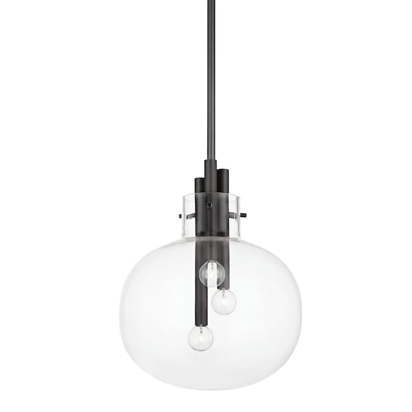 Hudson Valley Lighting Hempstead 3 Light Pendant 13.75 In. Black Brass 3914-BBR - main