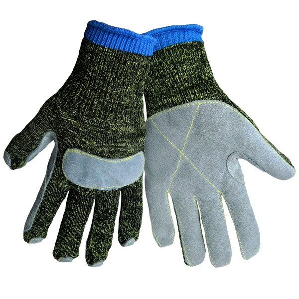 Global Glove KS300LF Aralene Gloves w/Leather Face, Reinforced Thumb Crotch and Knuckle, Small, 12PK KS300LF-07 - main