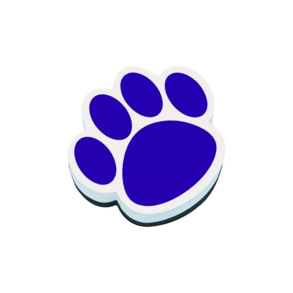 Ashley Whiteboard Eraser, Magnetic, Paw Design, 3-3/4", Purple ASH10005 - main