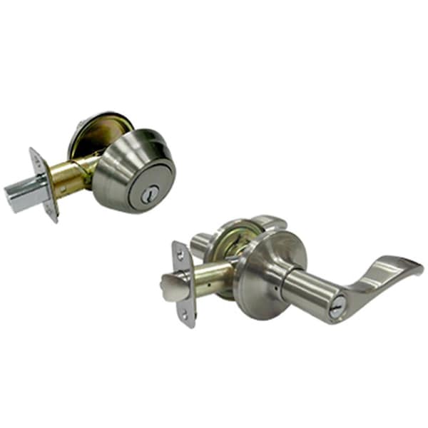 Taiwan Fu Hsing Industrial TruGuard Naples Entry Lever Lock Stain Nickel 222895 - main