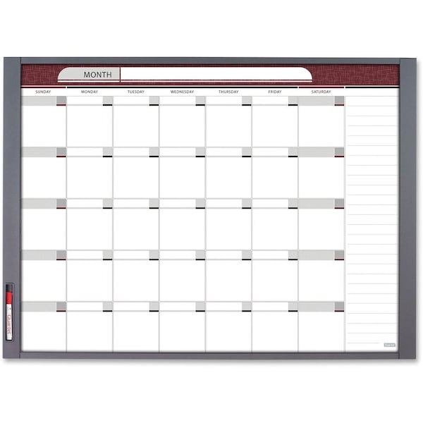 Quartet Dry Erase Board, Melamine, 23 in, 37 1/2 in, Steel Frame, White, Gloss 72982 - main