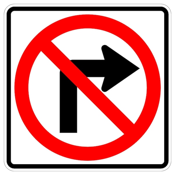 Sign Solutions Usa Traffic Sign, 48 in Width, Aluminum Sign, Square DUS12DWT4848R3-1 - main