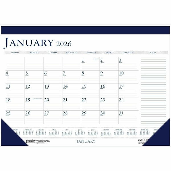House Of Doolittle Dated Monthly Desk Calendar, 18-1/2x13 In HOD1646 - main