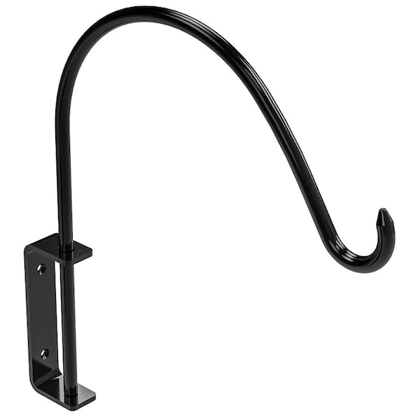 National Hardware Curved Plant Hanging Bracket, 111516 in L, 121316 in H, Steel, Black N275-502 - main