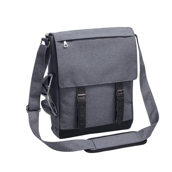 Preferred Nation Crosstown Messenger Bag, Grey P4733.GREY - main