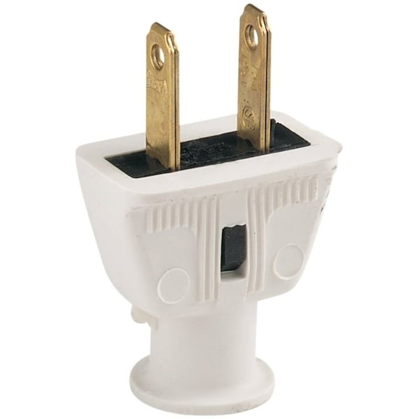 Eaton Wiring Devices Straight Blade Plug, 1-15P, 15 A, 125V AC, 2 Pole, Screw Terminals, Non-Grounded BP183W-SP-L - main