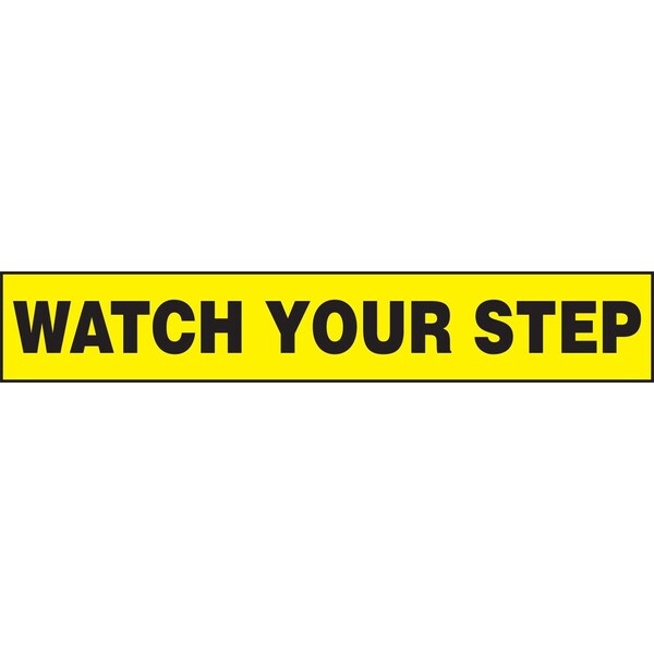 Accuform SAFETY LABEL WATCH YOUR STEP 2 in X 12 in LSTF511XVE - main