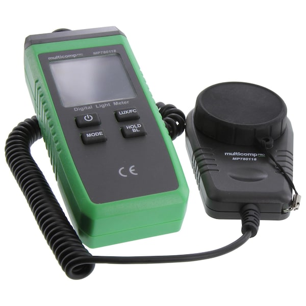 Multicomp Pro Light / Lux Meter, 199900 lx, 1 lx, 4 %, 110 mm, 53 mm, 26 mm MP780118 - main
