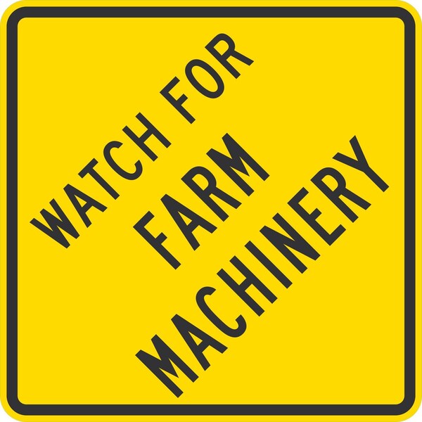 Lyle Watch For Farm Machinery, 24x24, High Intensity Prismatic, Yellow G-13162-HI_24x24 - main