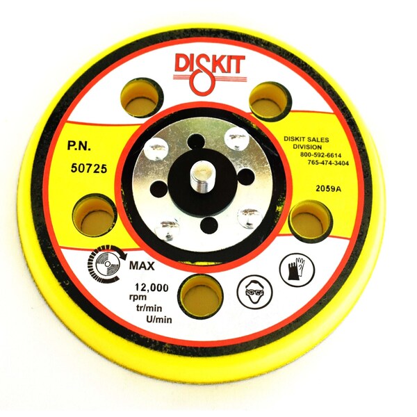 Diskit Gripit Abrasive Sanding Pad 50725: Firm, 5", PSA, 5 Hole, Standard Profile MADE IN USA 50725 - main